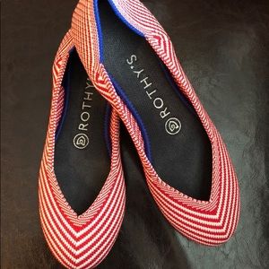 Red White Stripe Rothys Rounds